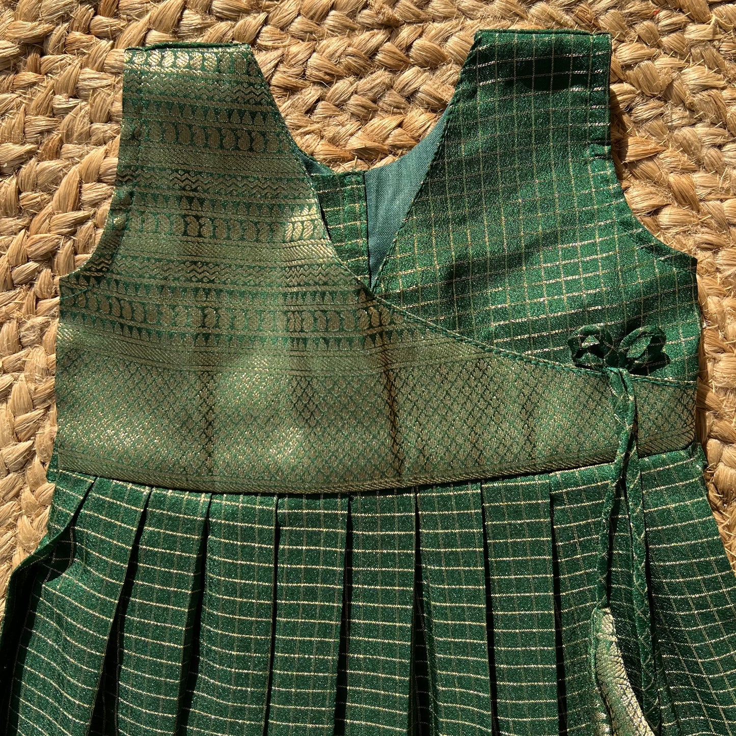 Garden Green Angarakha Style Frock