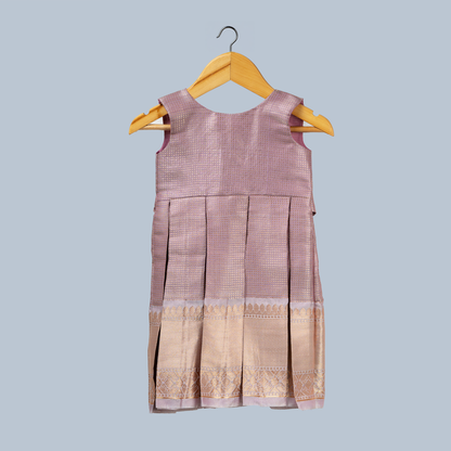 Dusty Lavender Tissue Box Pleated Dress