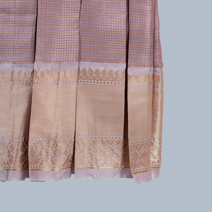 Dusty Lavender Tissue Box Pleated Dress