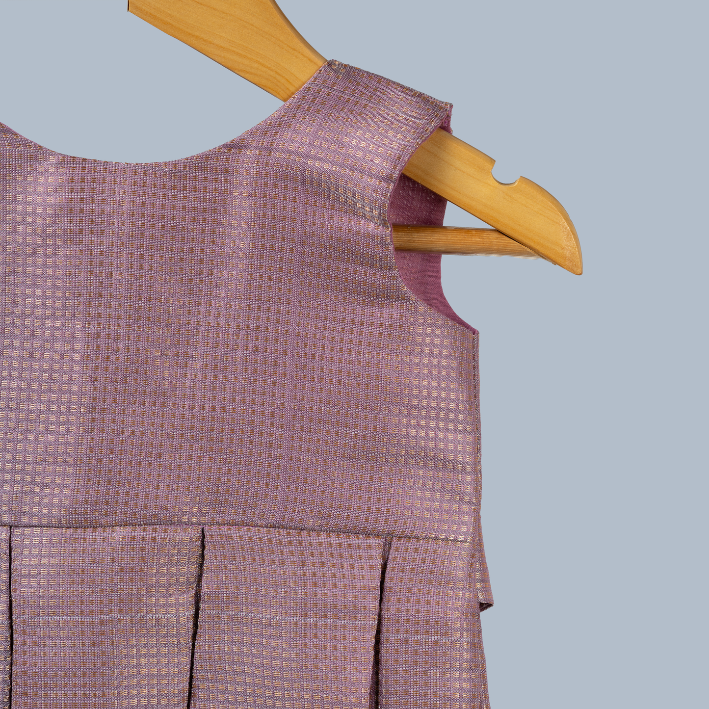 Dusty Lavender Tissue Box Pleated Dress