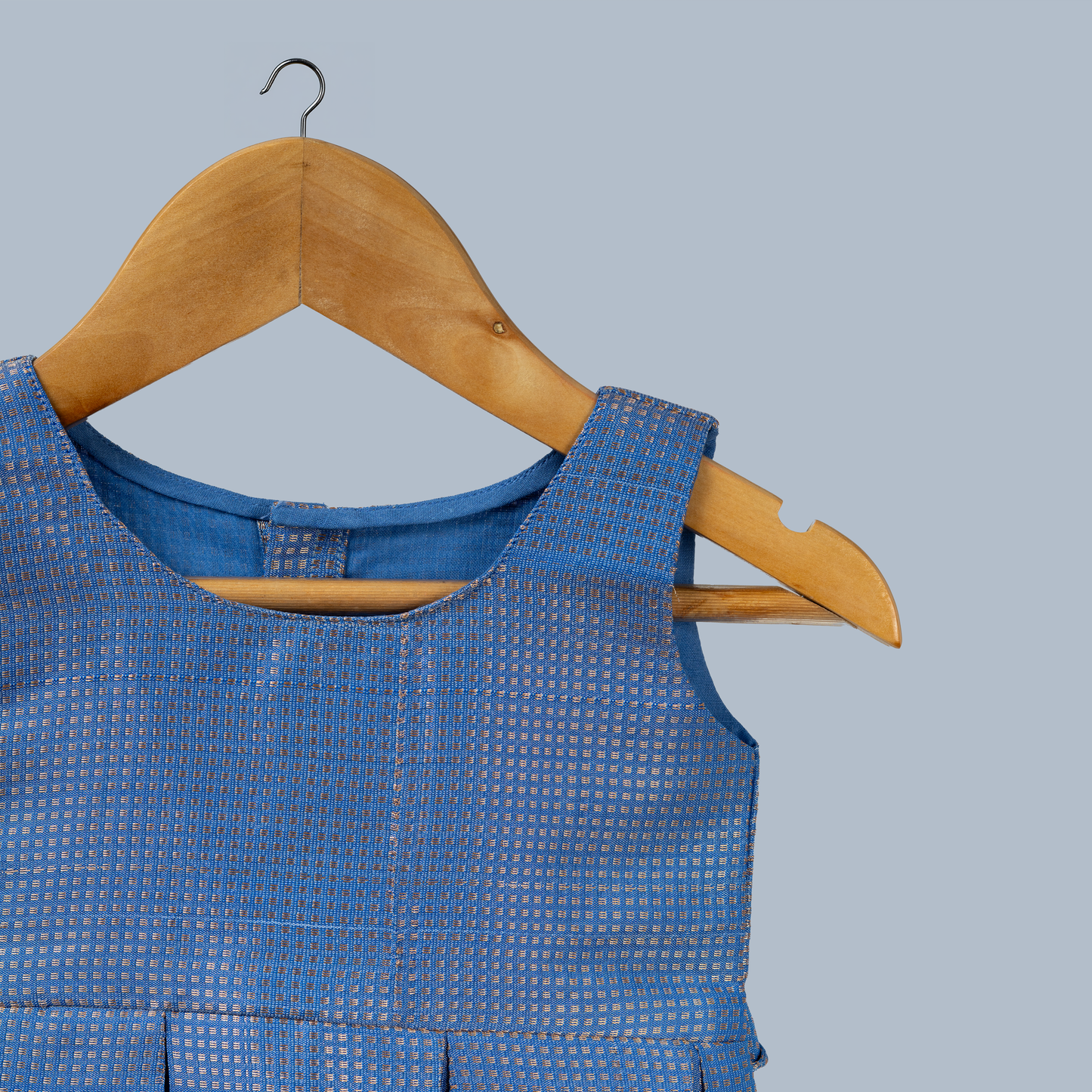 Royal Blue Tissue Box Pleated Dress