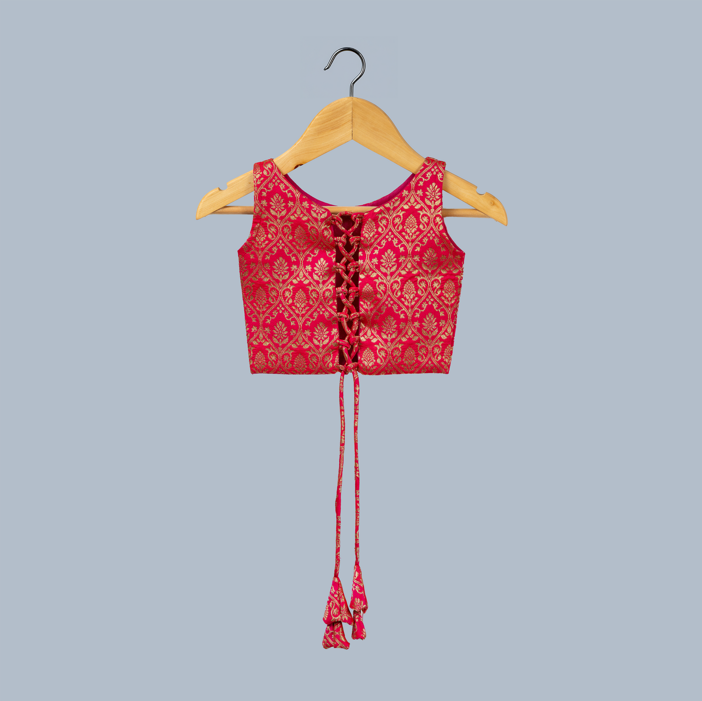 Rani Red Banarasi Brocade Lehenga Set