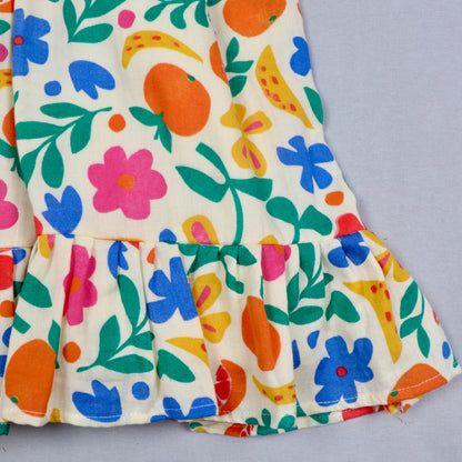 Multicolor floral frock