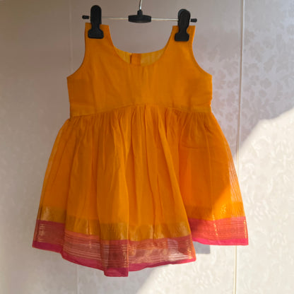 Yellow Kanchi Cotton Sharara Set