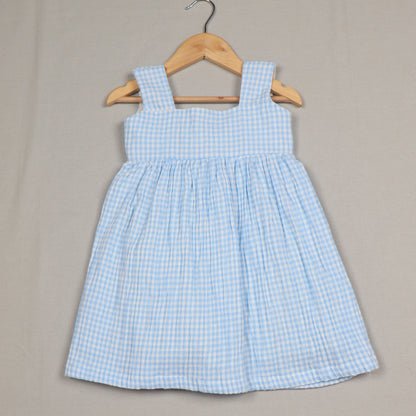 Blue Checked frock