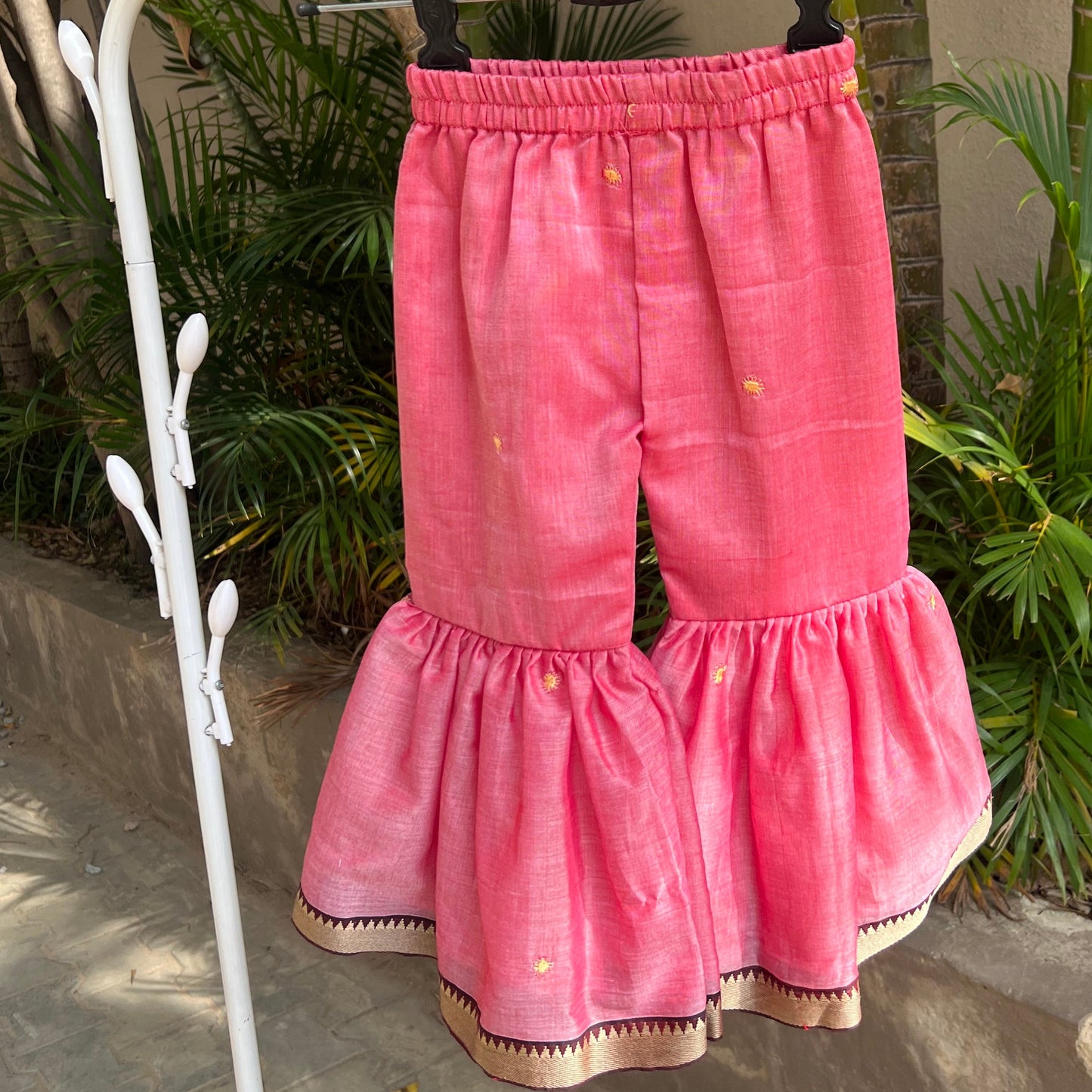 Blush Pink Narayanpet Sharara Set