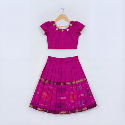 Pink SiCo Ikkat Lehanga