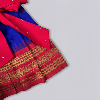 Royal Blue Narayanpet Paithani Lehenga Set