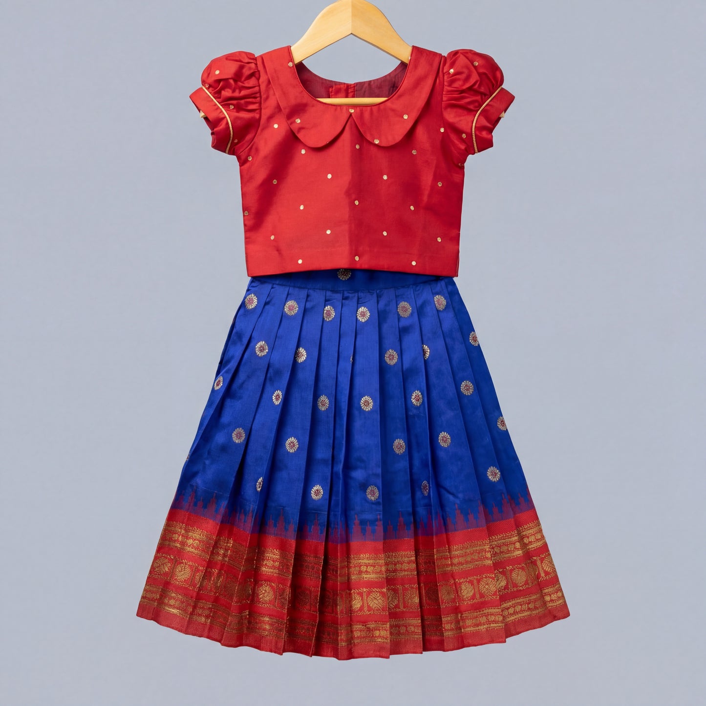 Royal Blue Narayanpet Paithani Lehenga Set