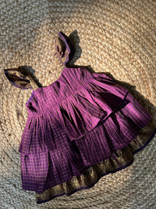Royal Purple Kalyani Checks Dress