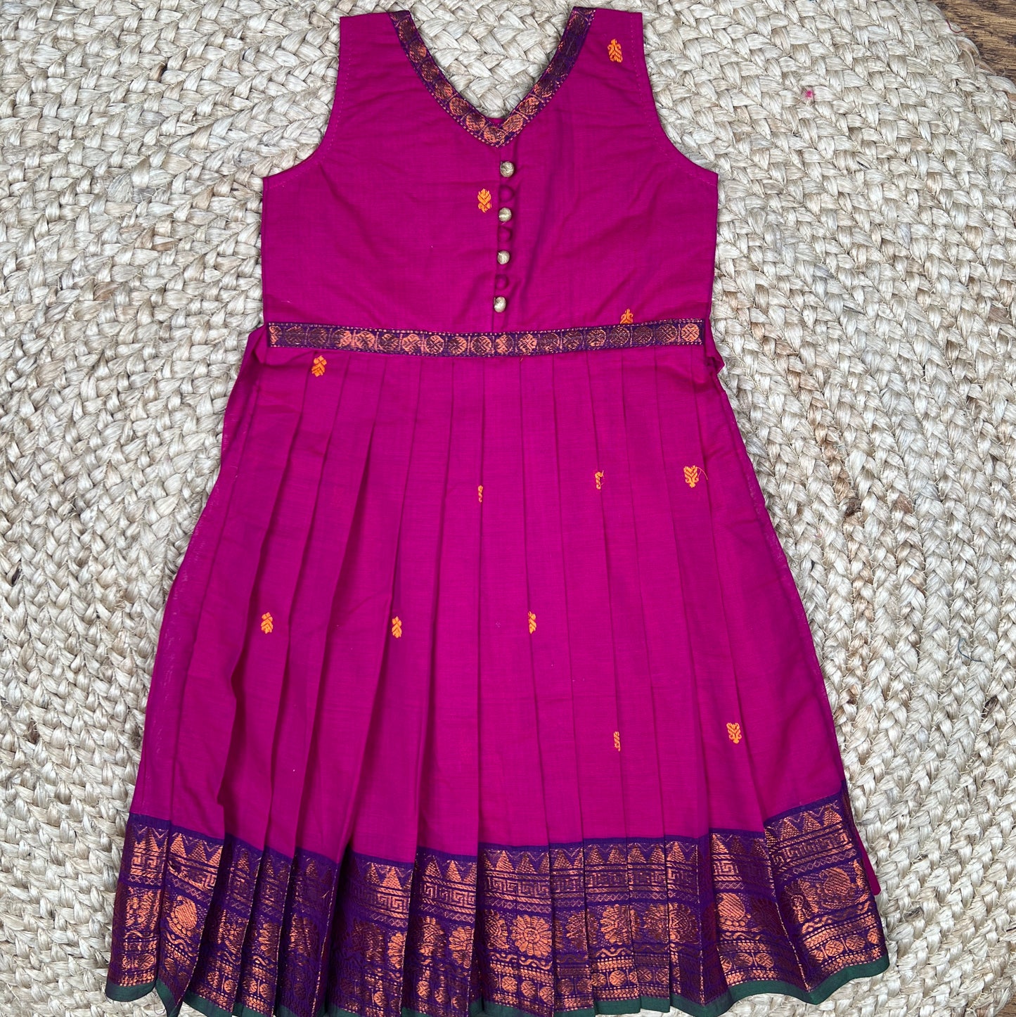 Rani Pink Kanchi Cotton Frock