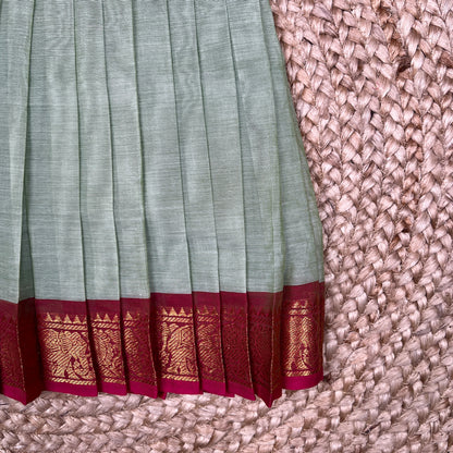 Teal Green Kanchi Cotton Frock