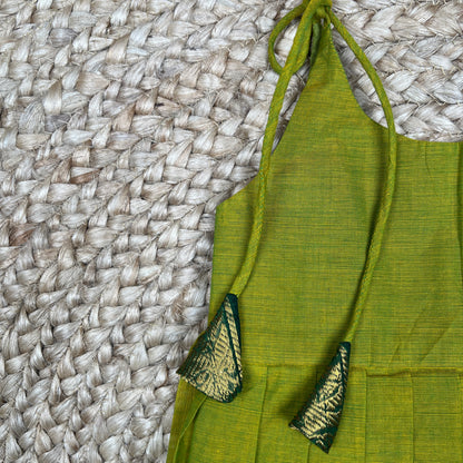 Parrot Green Kanchi Cotton Frock