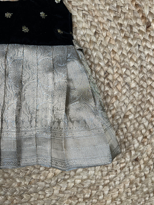 Black Velvet and Tissue Frock