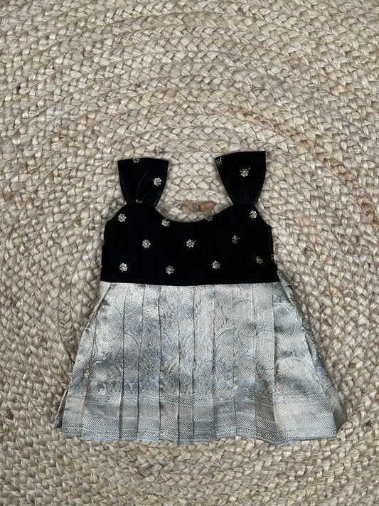 Black Velvet and Tissue Frock