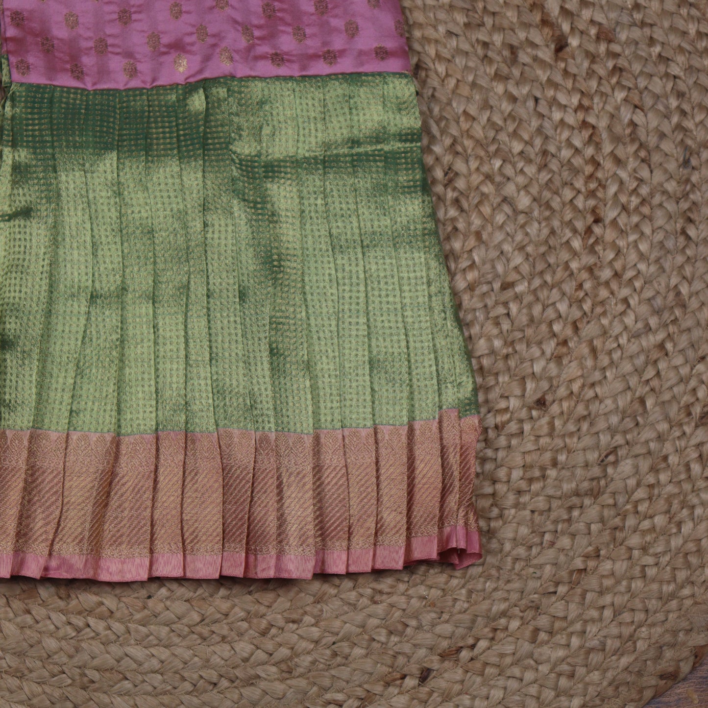 Pink and Green Tissue Frock
