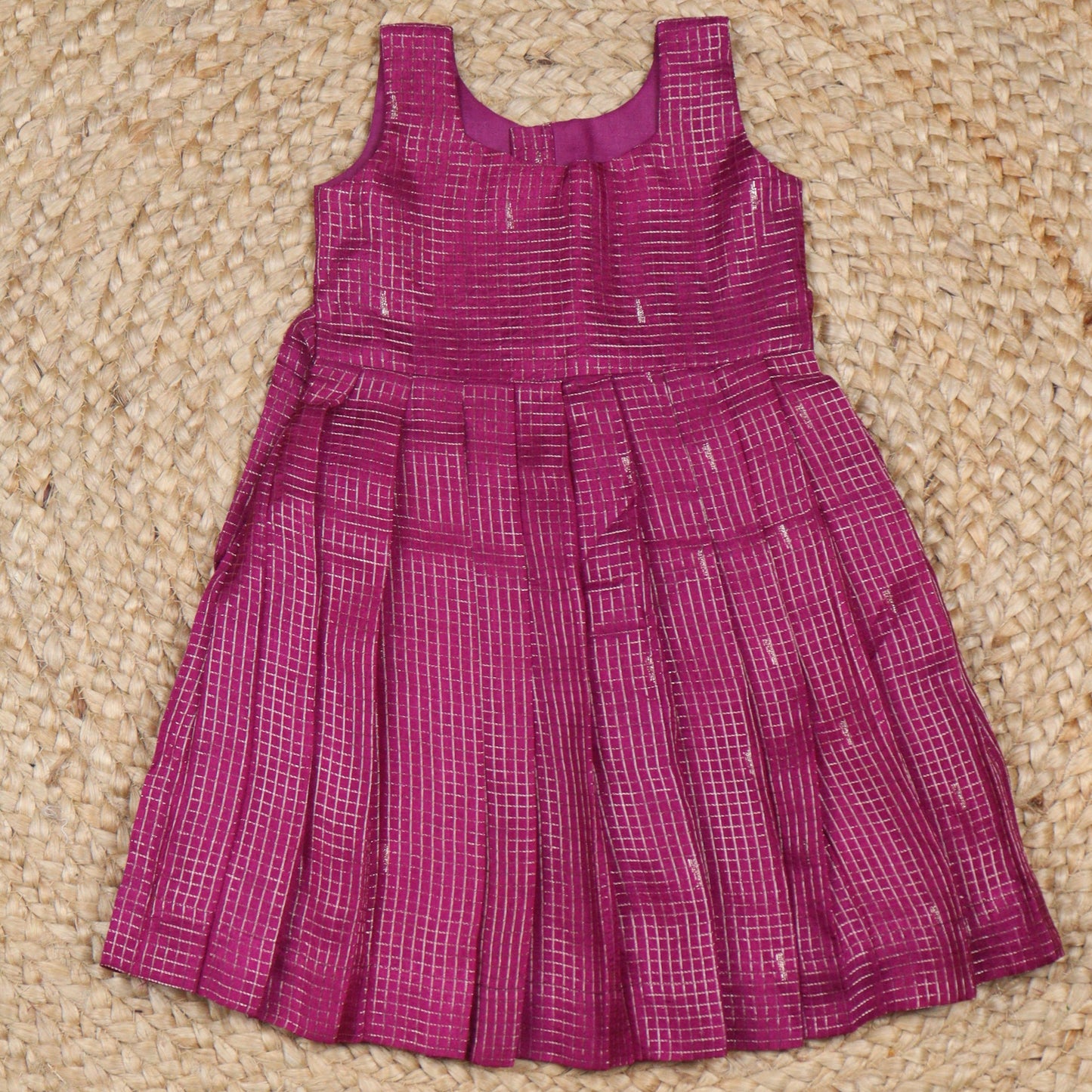 Purple Dola Silk Frock