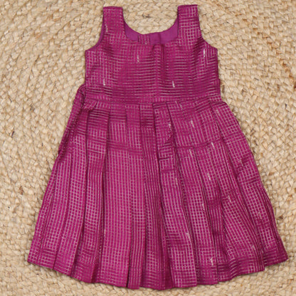 Purple Dola Silk Frock