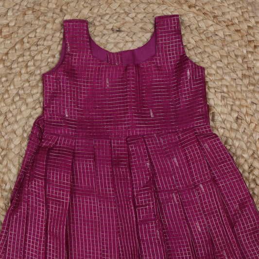 Purple Dola Silk Frock