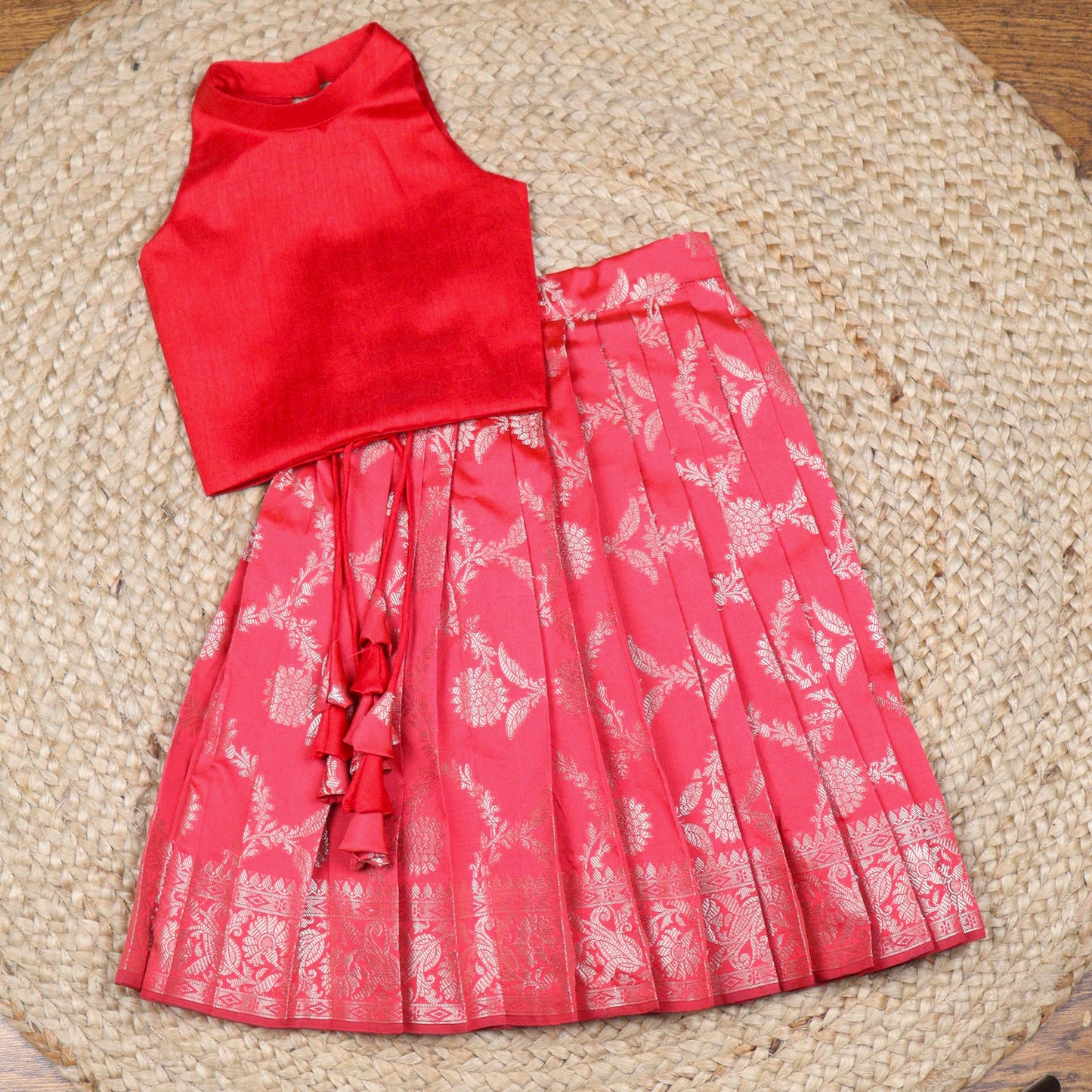 Hibiscus Benarasi lehenga Set