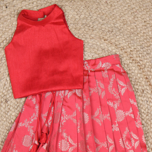 Hibiscus Benarasi lehenga Set