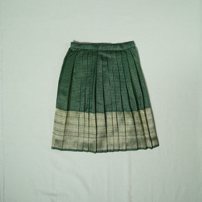 Green Traditional Check Pattern Lehenga
