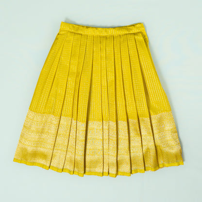 Lime Green Traditional Check Pattern Lehenga