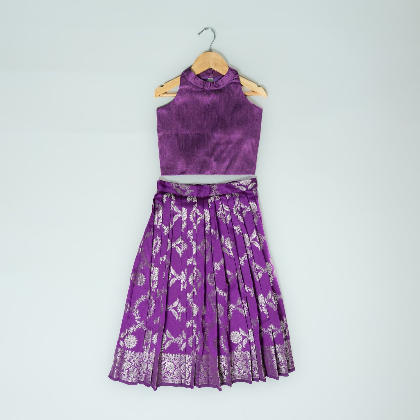 Banarasi Halter Neck Lehenga Set