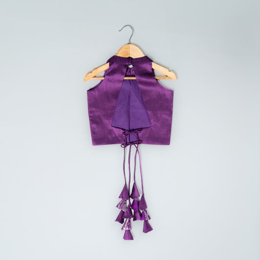 Banarasi Halter Neck Lehenga Set