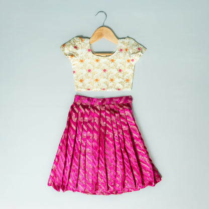 Pink Leheriya Lehenga