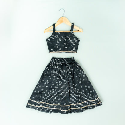 Black Kota Bandhani Lehanga