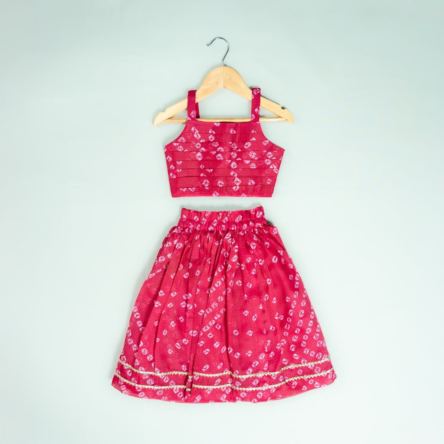 Pink Kota Bandhani Lehenga