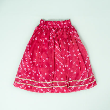 Pink Kota Bandhani Lehenga
