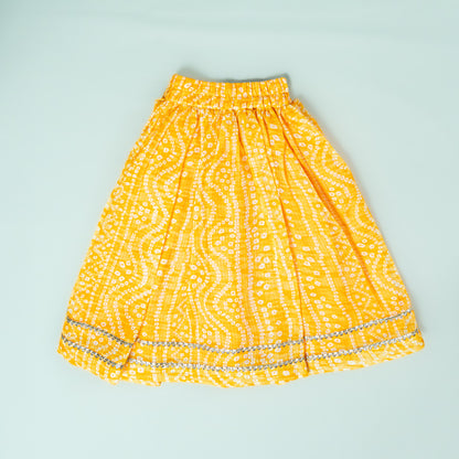 Yellow Kota Bandhani Lehenga