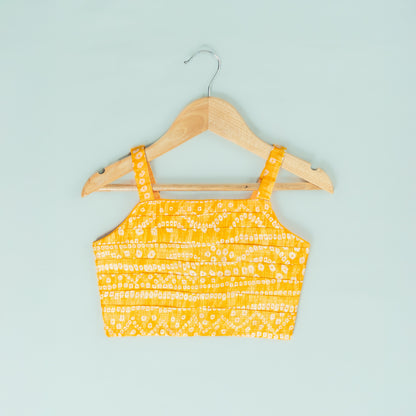 Yellow Kota Bandhani Lehenga