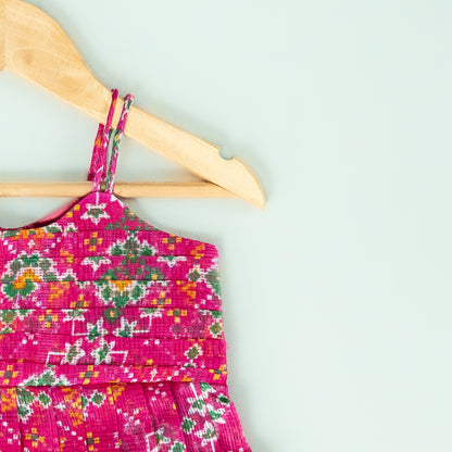 Pink Patola Print Frock