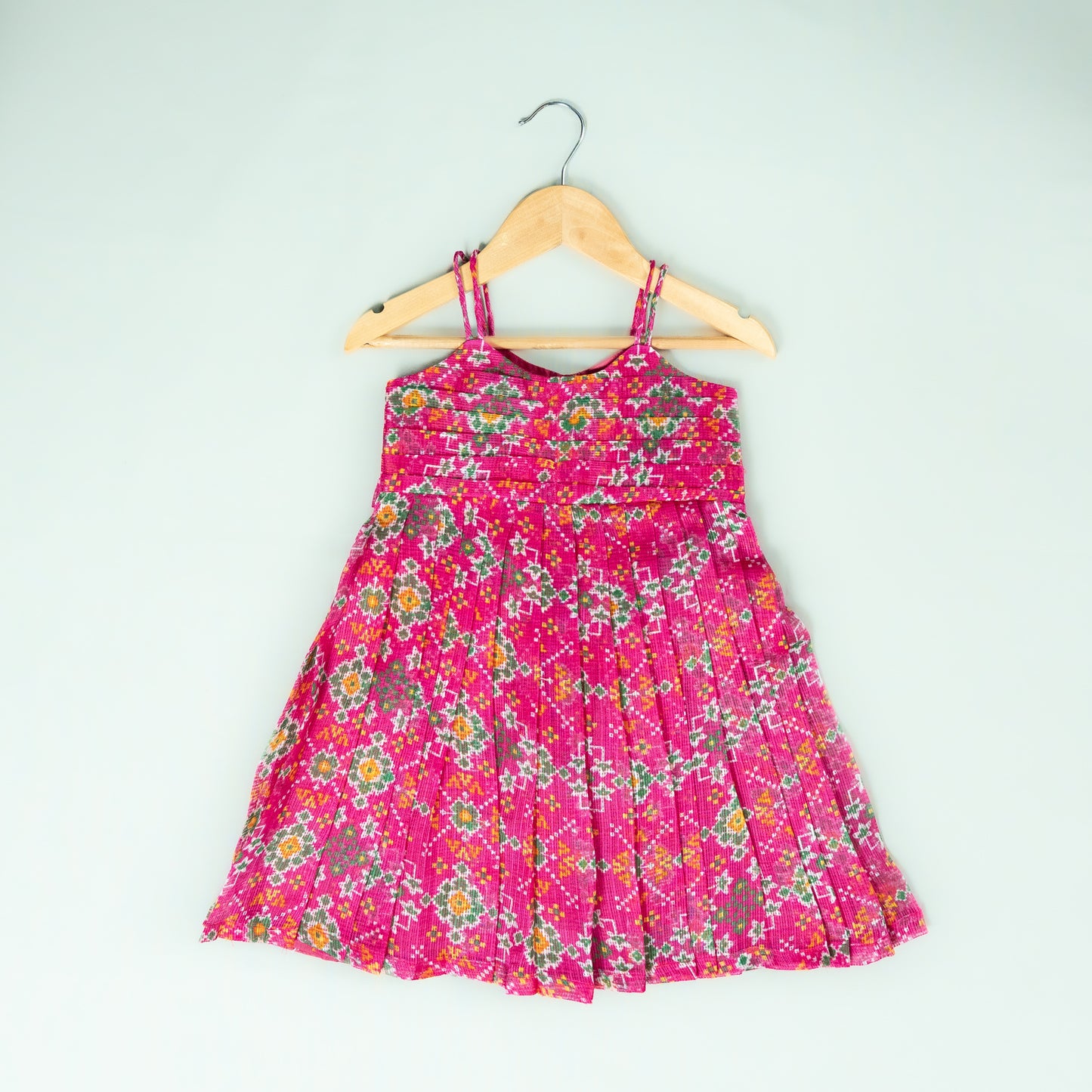 Pink Patola Print Frock