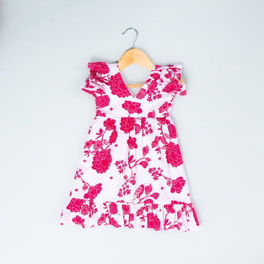 Pink Mul Cotton Frock