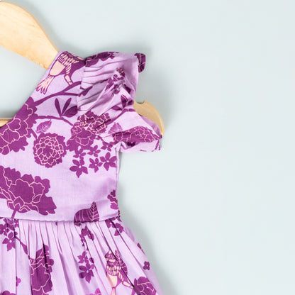 Lavender Mul Cotton Frock