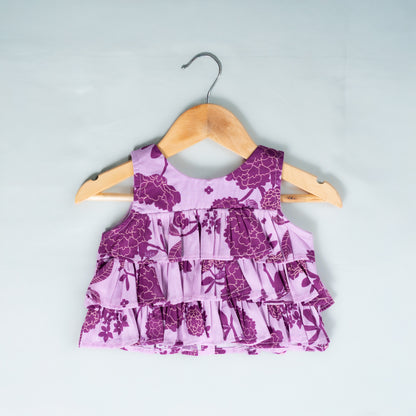 Festive Lavender Mul Cotton Lehenga