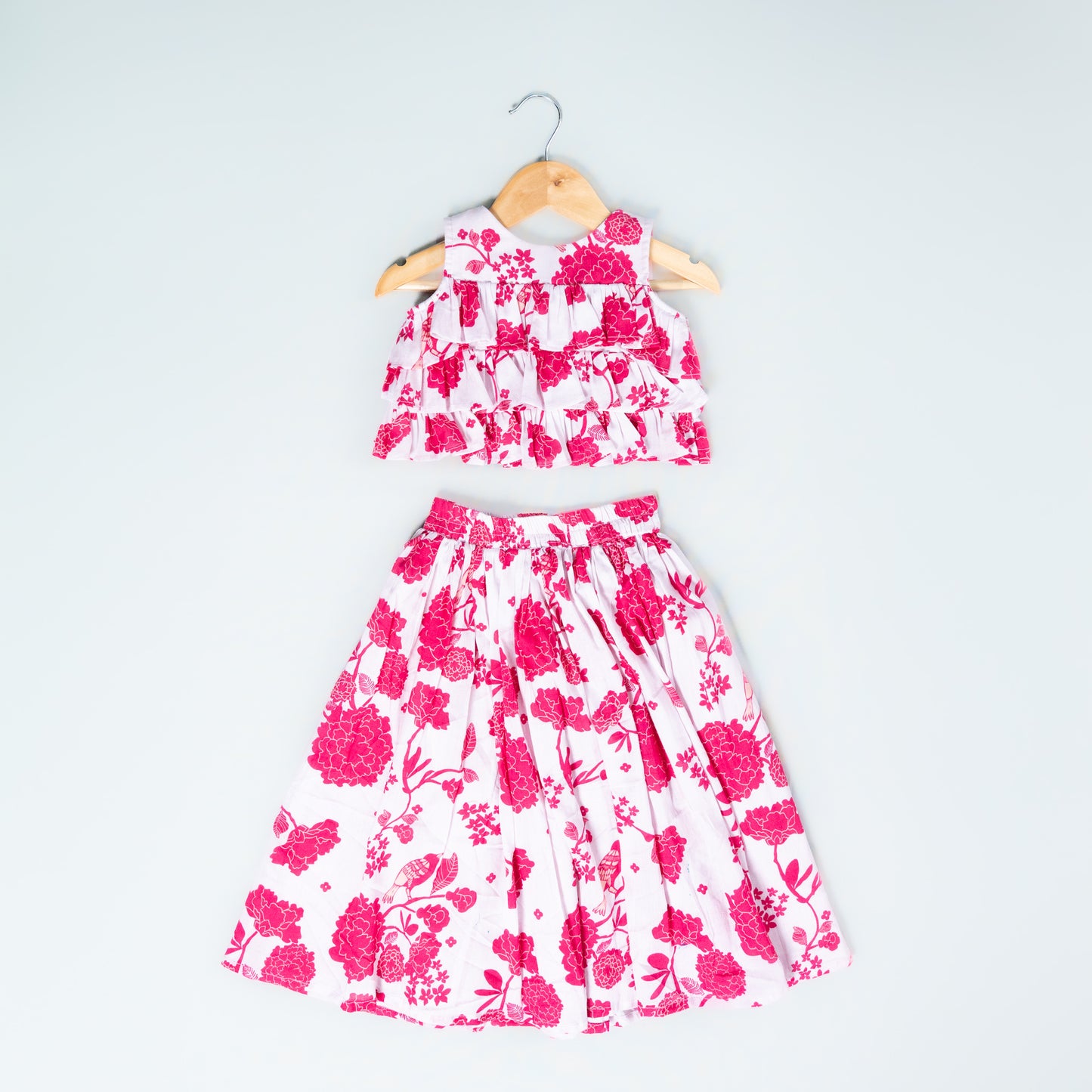 Festive Pink Mul Cotton Lehenga