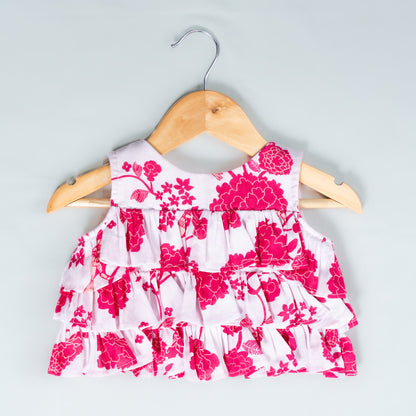 Festive Pink Mul Cotton Lehenga