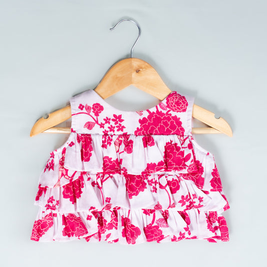 Festive Pink Mul Cotton Lehenga